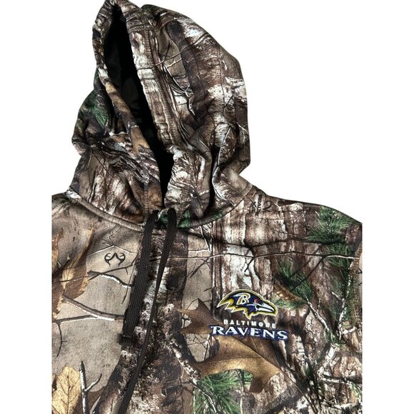 Baltimore Ravens Dunbrooke RealTree Camo Hoodie Men’s L NFL Hunting Pullover - Picture 9 of 10